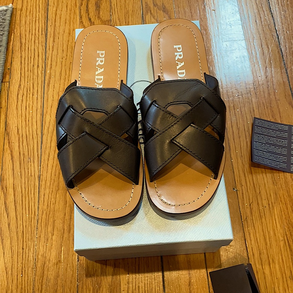 Womens Prada Black Sandals